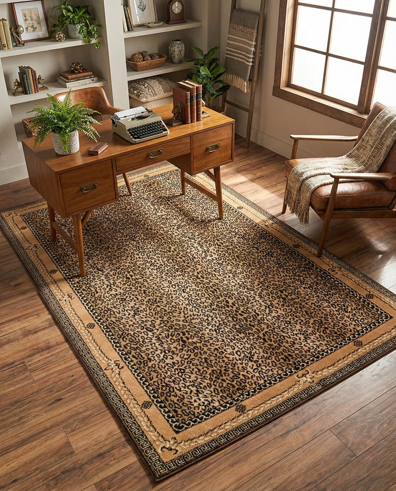 Savannah Sojourn Collection Area Rug -  Limpopo Rectangle Brown  lifestyle 9