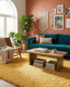 Alpine Plush Collection Area Rug - Verbier Rectangle Yellow  lifestyle 52