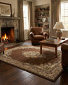 Tabriz Tapestry Collection Area Rug - Azerbaijan (Brown) Rectangle Brown  lifestyle 10
