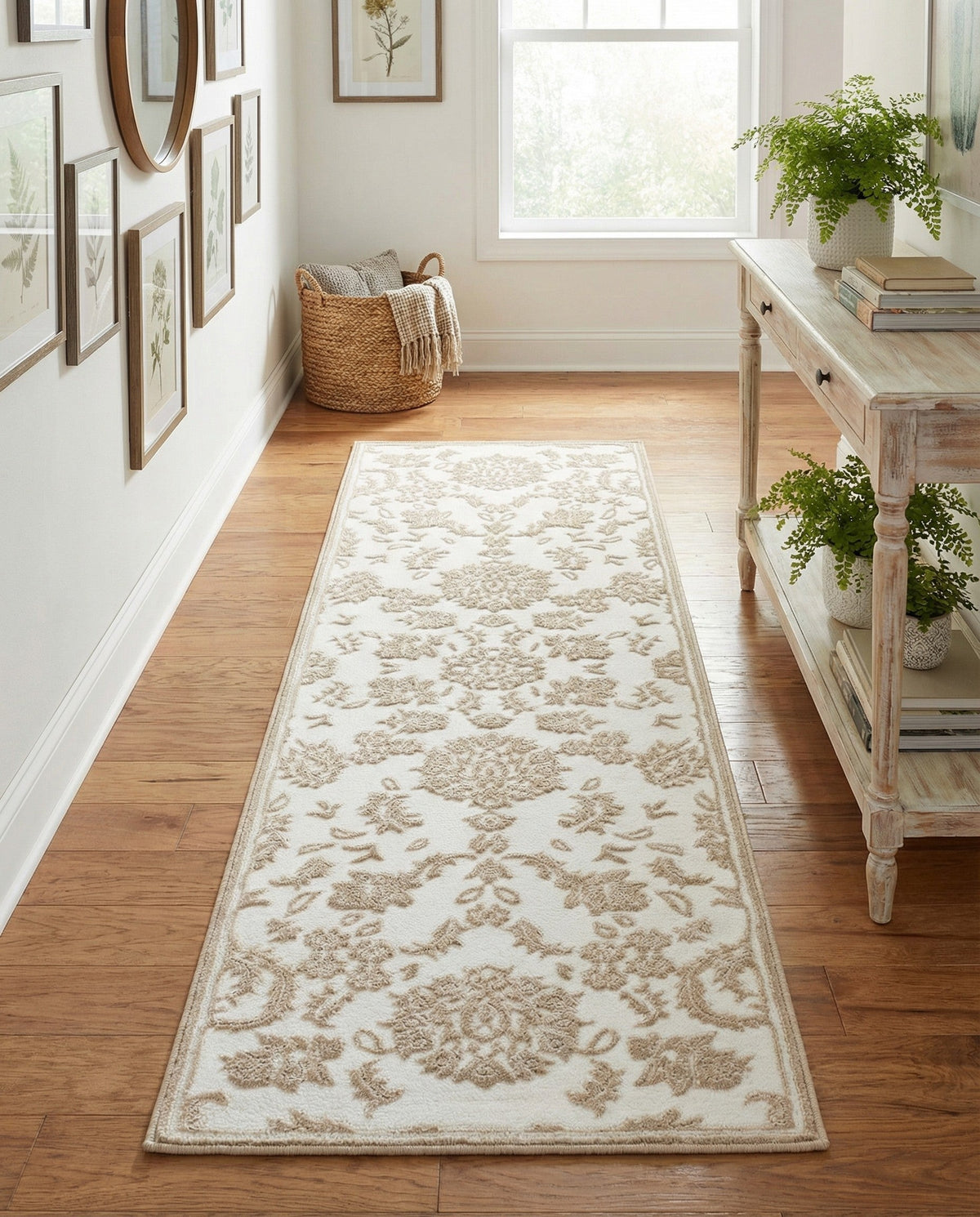 Andes Summit Collection Area Rug -  Chimborazo Runner White Brown  lifestyle 113