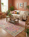 Sierra Collection Area Rug -  Shasta Rectangle Pink  lifestyle 54