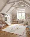Wonder Tykes Collection Area Rug -  Swirl Rectangle Ivory  lifestyle 11