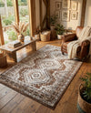Savannah Elegance Collection Area Rug -  Tybee (Brown) Rectangle Brown  lifestyle 15