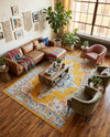 Beverly Grove Collection Area Rug -  Fairfax (Yellow) Rectangle Yellow  lifestyle 8