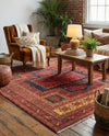 Bazaar Chic Collection Area Rug -  Taroudant Square Rust Red  lifestyle 39