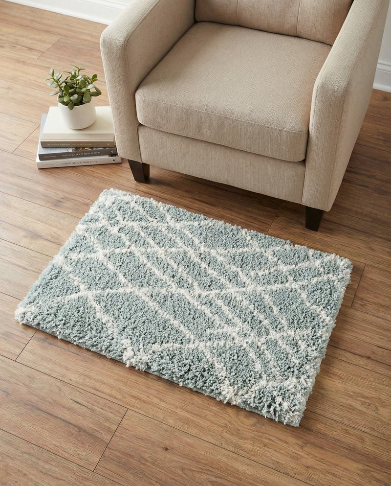 Cozy Haven Shag Collection Area Rug - Serenity (Sage Green) Rectangle Sage Green  lifestyle 24