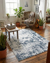 Cathedral Elegance Collection Area Rug -  Basilica Rectangle Navy Blue  lifestyle 14