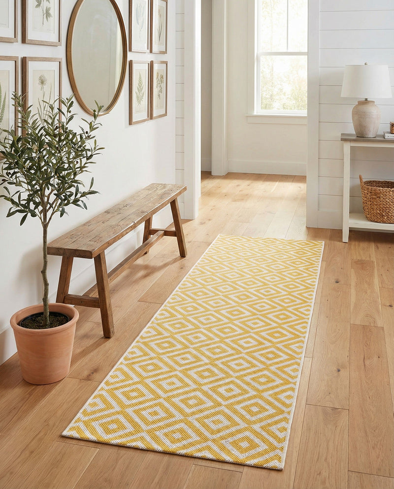 Urban Oasis Rugs Collection Area Rug -  Rooftop (Yellow Ivory) Runner Yellow Ivory  lifestyle 46