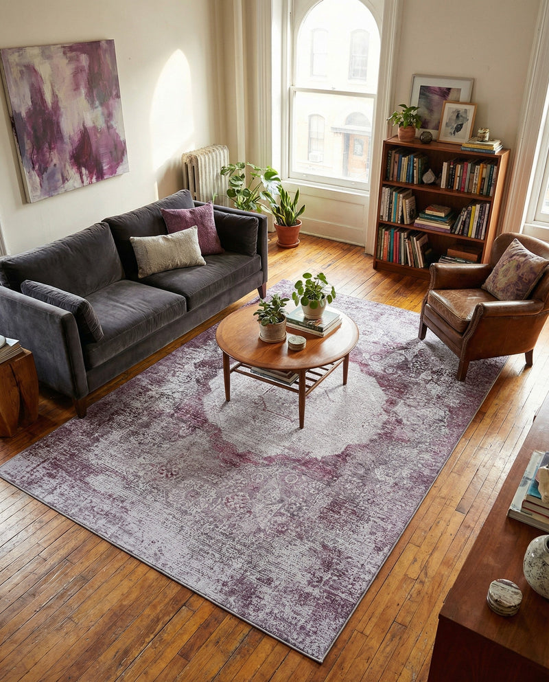 Laguna Sands Collection Area Rug - Catalina Rectangle Pink Ivory  lifestyle 13