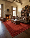 Horizon Collection Area Rug -  Apex (Rust Red) Rectangle Rust Red  lifestyle 13