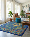 Caribbean Cove Collection Area Rug -  Grenada Rectangle Navy Blue  lifestyle 7