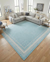 Terrace Fringe Collection Area Rug - Veranda (Aquamarine) Square Aquamarine  lifestyle 62