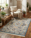 Persian Elegance Collection Area Rug -  Shiraz Rectangle Blue  lifestyle 62
