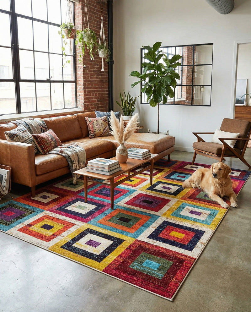 Marrakesh Elegance Collection Area Rug -  Ourika Rectangle Multi  lifestyle 9