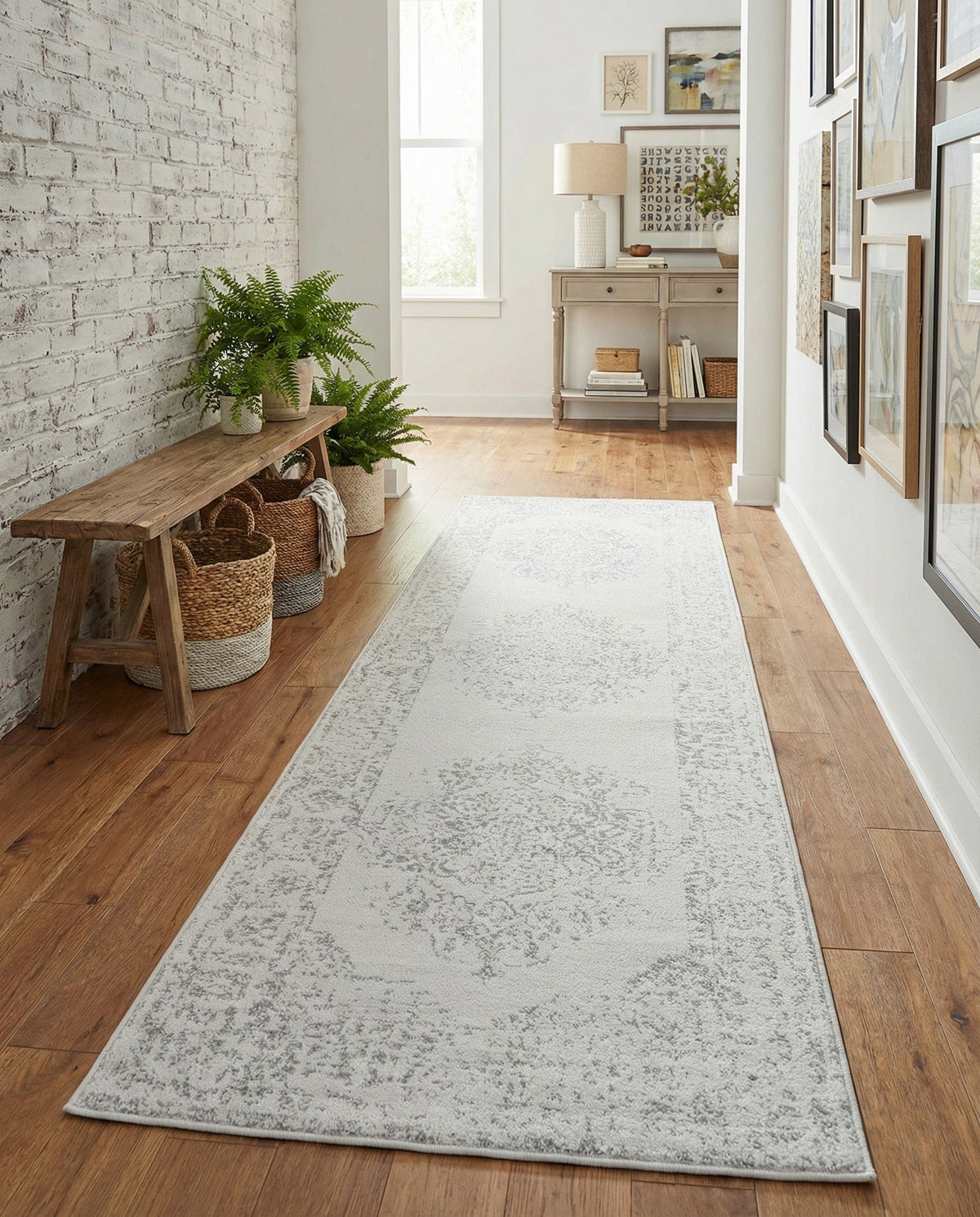 Cambridge Classics Collection Area Rug -  Magdalene (Ivory) Runner Ivory  lifestyle 87