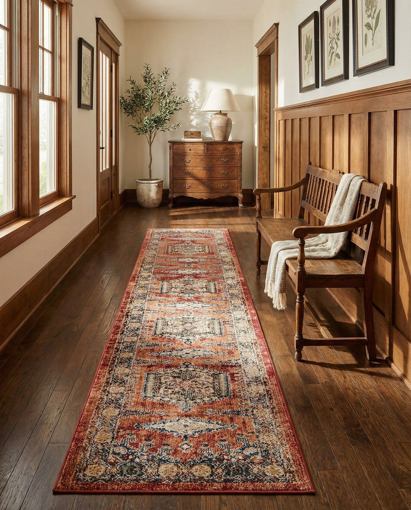 Eden Oasis Collection Area Rug -  Refuge (Terracotta) Runner Terracotta  lifestyle 70
