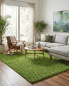 Plush Oasis Collection Area Rug - Serenity (Grass Green) Rectangle Grass Green  lifestyle 32