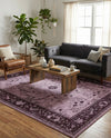 Horizon Collection Area Rug -  Apex (Purple) Rectangle Purple  lifestyle 14