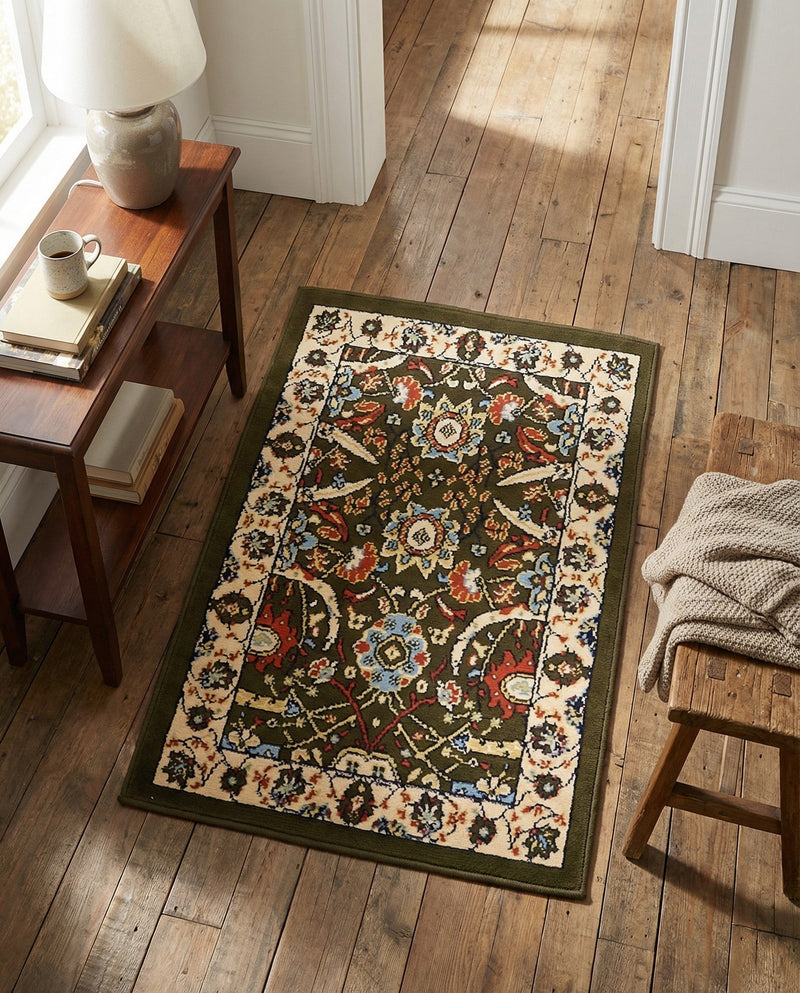 Tabriz Tapestry Collection Area Rug - Sahand (Green) Rectangle Green  lifestyle 17