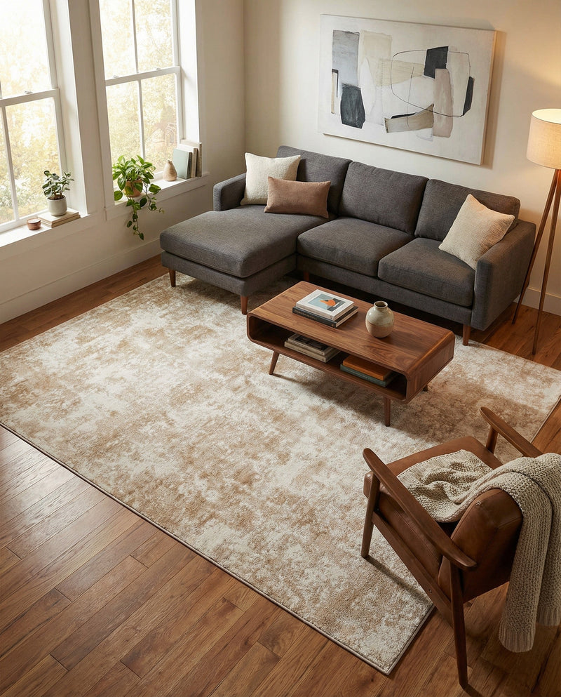 Luminara Sands Collection Area Rug - Elysium (Sand) Rectangle Sand  lifestyle 12