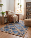 Woven Seaside Jute Collection Area Rug - Marina Rectangle Blue  lifestyle 33