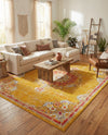 Brighton Terrace Collection Area Rug - Hove (Gold) Rectangle Gold  lifestyle 6