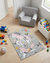 Wonder Tykes Collection Area Rug -  Hued Rectangle Gray  lifestyle 3