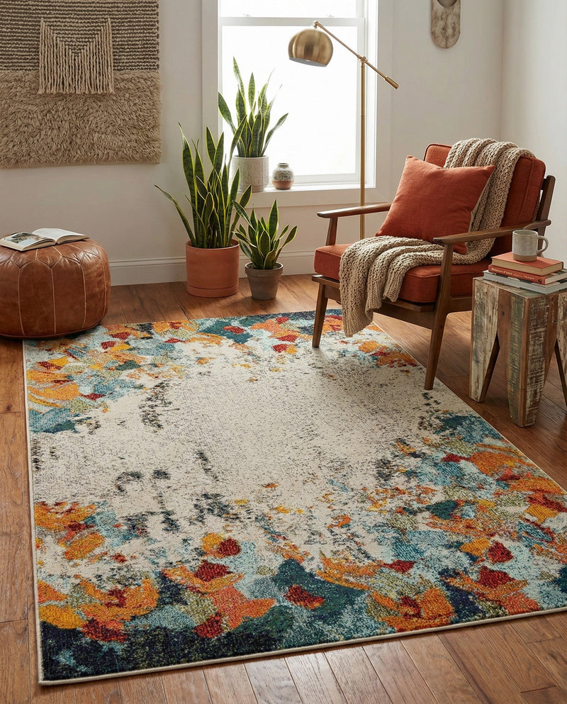 Chromatic Oasis Collection Area Rug -  Twilight Rectangle Multi  lifestyle 30