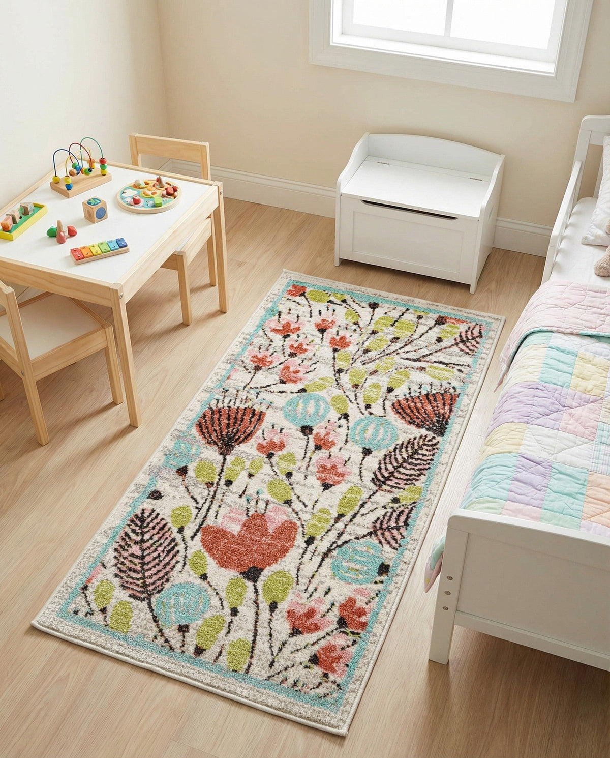 Wonder Tykes Collection Area Rug -  Fantasy Runner Ivory  lifestyle 60