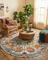 Arcadia Rugs Collection Area Rug -  Elysium Round Multi  lifestyle 32