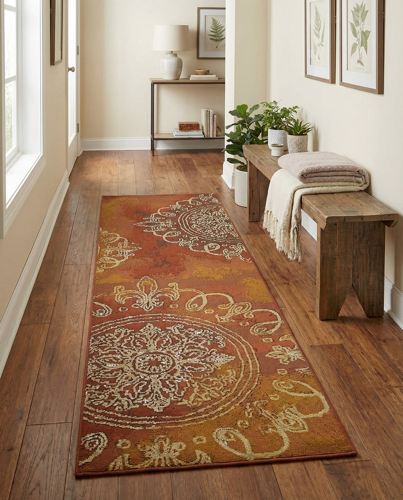 Urban Terrace Collection Area Rug -  Veranda Runner Brown  lifestyle 25