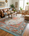 Caribbean Breeze Collection Area Rug -  Floriana Rectangle Light Blue  lifestyle 21