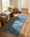 Sahara Essence Collection Area Rug - Oasis (Blue) Runner Blue  lifestyle 58