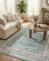 Adriana Terrace Collection Area Rug - Capri (Aqua) Rectangle Aqua  lifestyle 11