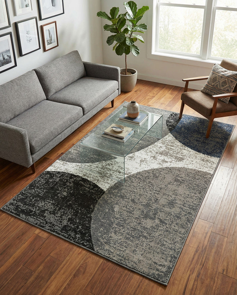 Copenhagen Edge Collection Area Rug -  Amager Rectangle Multi  lifestyle 23
