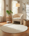 Bloomsbury Elegance Collection Area Rug -  Kensington (Ivory) Round Ivory  lifestyle 43
