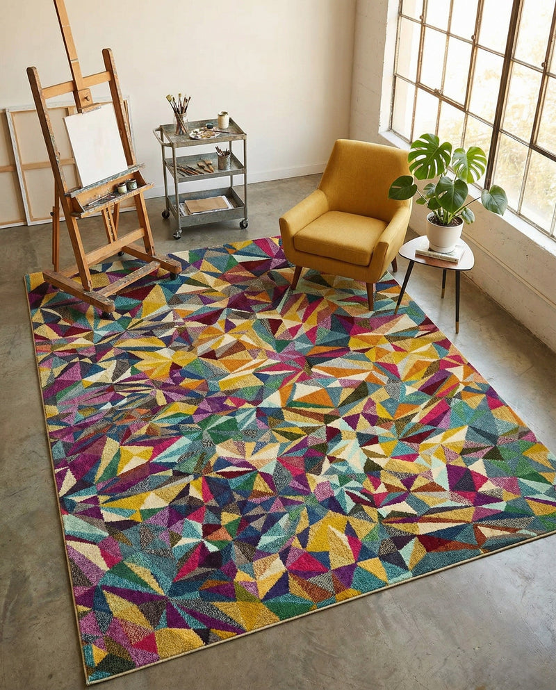 Marrakesh Elegance Collection Area Rug -  Toubkal Rectangle Multi  lifestyle 20