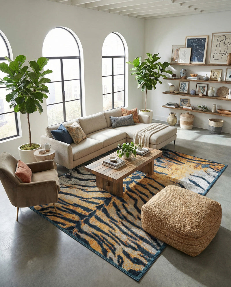 Aegean Elegance Washables Collection Area Rug -  Milos Rectangle Light Brown  lifestyle 24