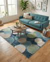 Chromatic Oasis Collection Area Rug -  Zephyr Rectangle Navy Blue  lifestyle 29