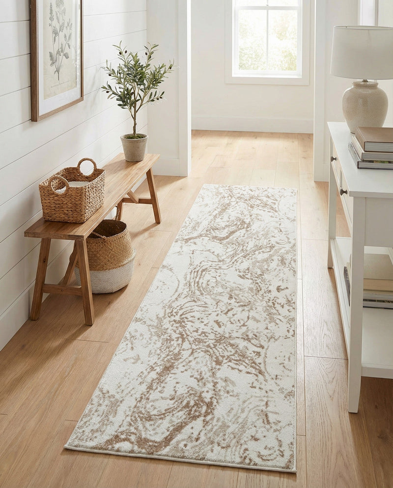 Coastal Haven Collection Area Rug -  Nautilus Runner Ivory  lifestyle 48
