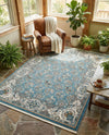 Persian Elegance Collection Area Rug -  Yazd Rectangle Blue  lifestyle 23