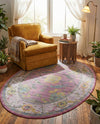 Arcadia Rugs Collection Area Rug - Eden (Pink) Oval Pink  lifestyle 63