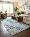 Coastal Haven Collection Area Rug - Seabreeze (Navy Blue) Rectangle Navy Blue  lifestyle 3
