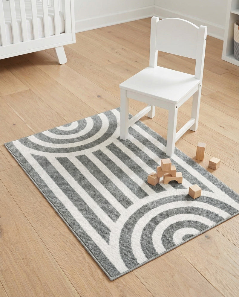 Wonder Tykes Collection Area Rug -  Joydale Rectangle Silver Gray  lifestyle 37