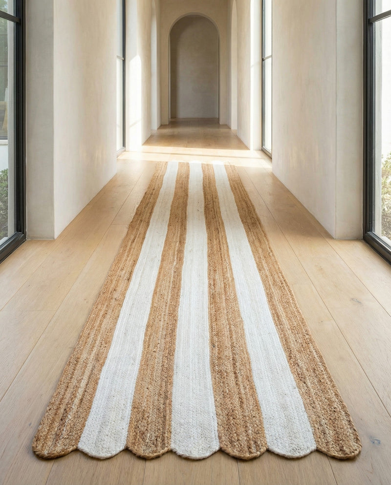 Serenity Braided Jute Collection Area Rug - Luna Runner Natural and Ivory  lifestyle 54