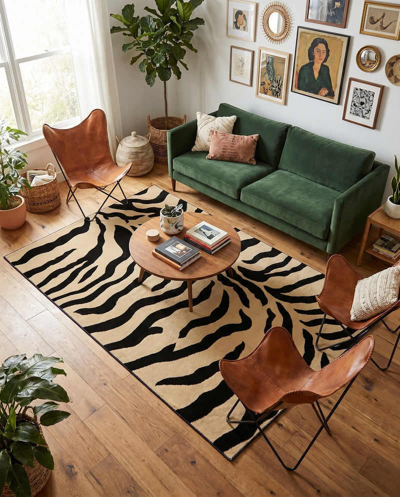 Savannah Sojourn Collection Area Rug -  Okavango Rectangle Ivory  lifestyle 8