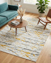 Bloomsbury Elegance Collection Area Rug -  Soho Rectangle Yellow and Gray  lifestyle 24