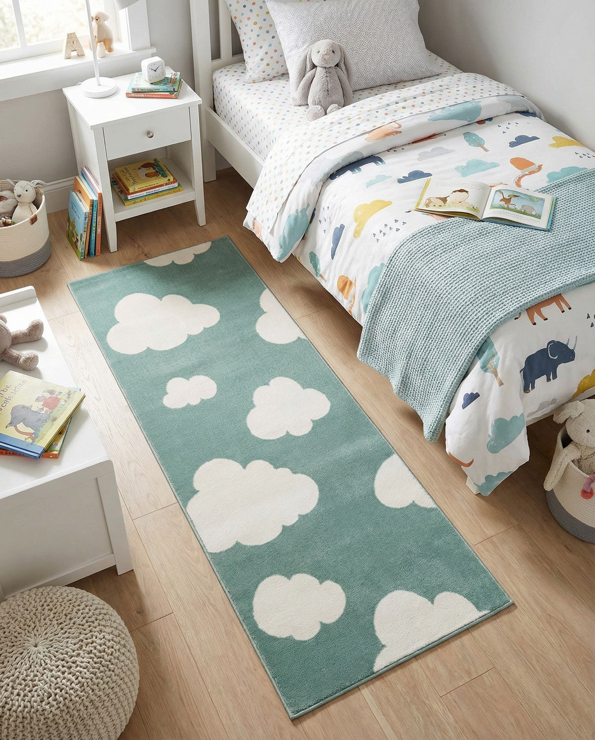 Wonder Tykes Collection Area Rug -  Dreamview Runner Soft Green  lifestyle 97