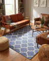 Lattice Gardens Collection Area Rug -  Bloomfield (Light Blue) Rectangle Light Blue  lifestyle 17