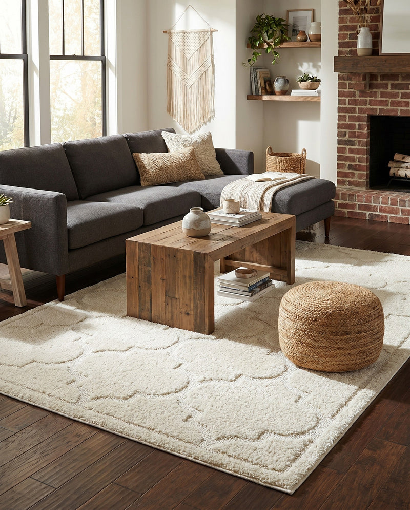 Trellis Haven Collection Area Rug -  Havencrest Rectangle Ivory  lifestyle 30